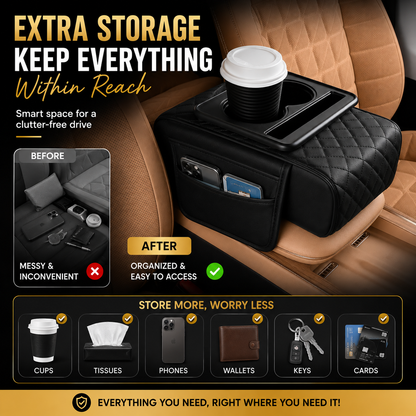 LuxuryDrive™ Premium Car Armrest Organizer