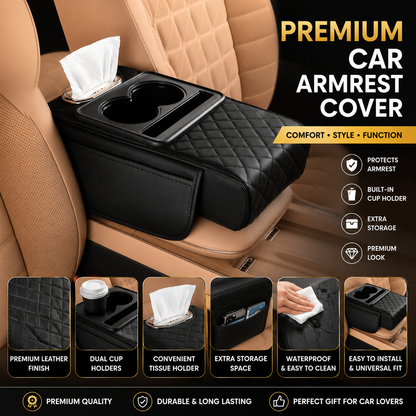 LuxuryDrive™ Premium Car Armrest Organizer