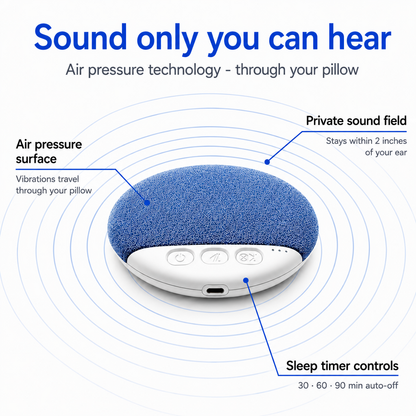 ZenFlow™ Pillow Speaker ⭐ — premium + sleep-focused
