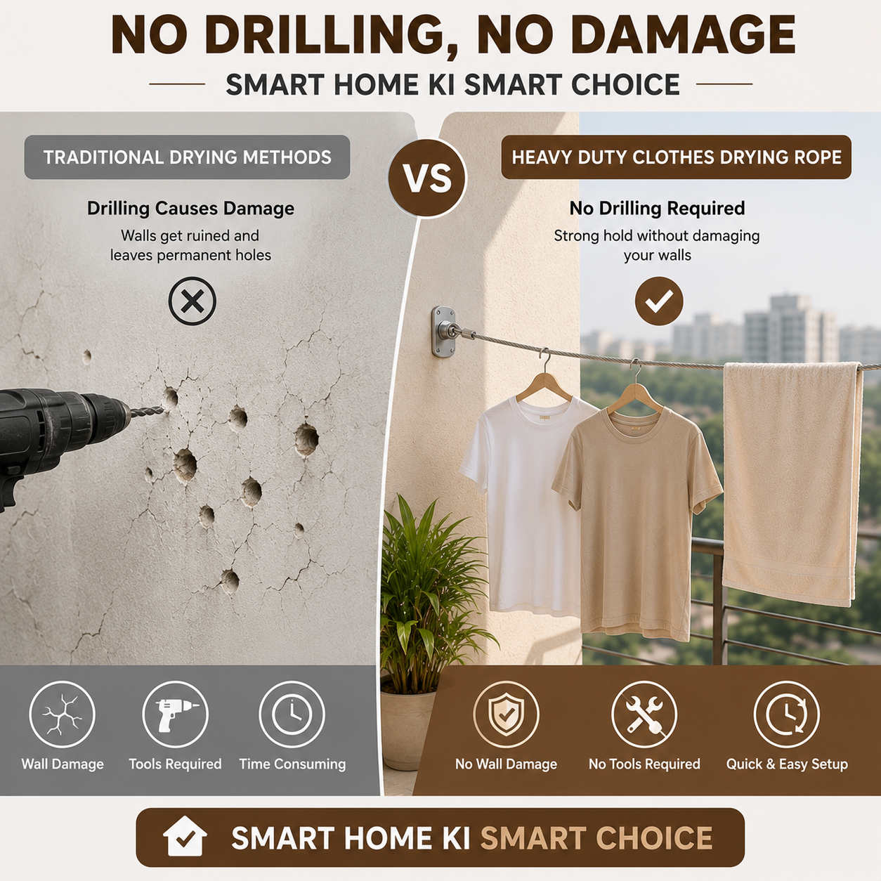 🔥 ✨ SteelDry Pro™ – Heavy Duty Stainless Steel Clothes Drying Rope