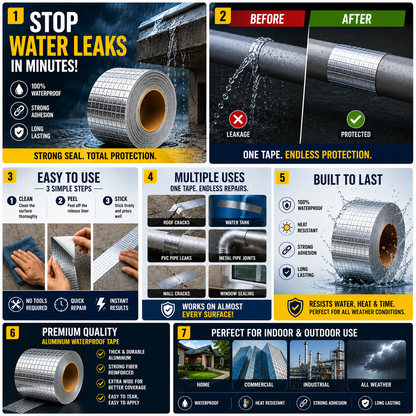 Waterproof Aluminum Butyl Tape for Leakage Repair