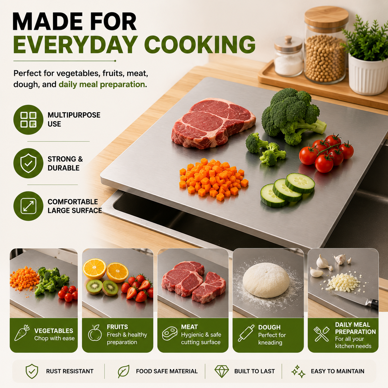 Stainless Steel Chopping Board