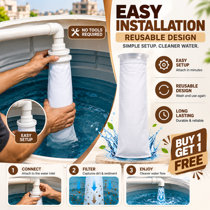Micron Water Tank Filter Bag – Reusable Dirt, Sand & Sediment Filter | Buy 1 Get 1 Free