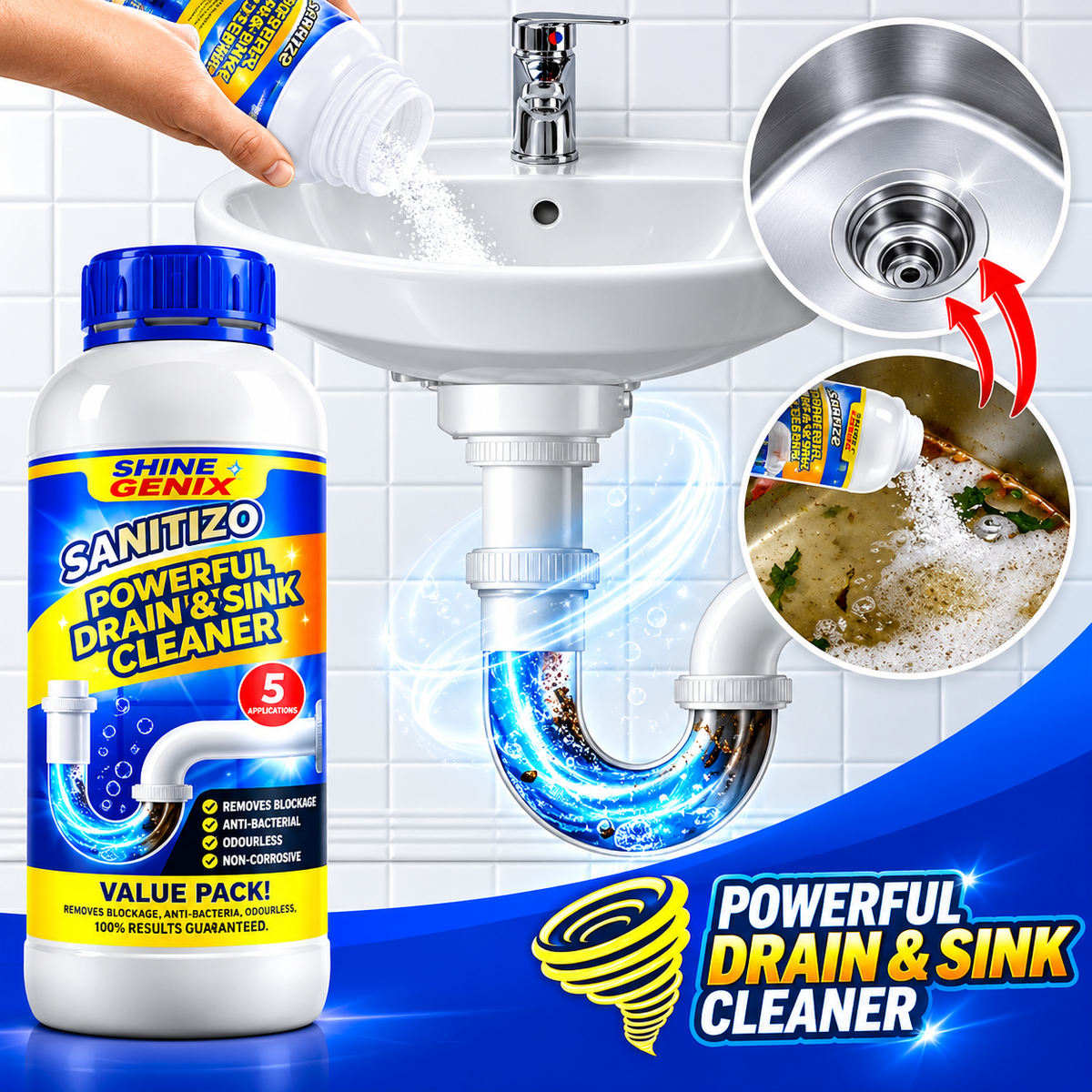 Powerful Sink & Drain Cleaner - Buy 1 Get 3 Free