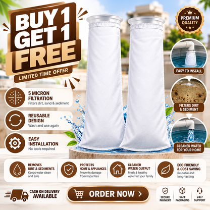 Micron Water Tank Filter Bag – Reusable Dirt, Sand & Sediment Filter | Buy 1 Get 1 Free