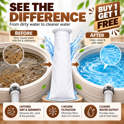 Micron Water Tank Filter Bag – Reusable Dirt, Sand & Sediment Filter | Buy 1 Get 1 Free