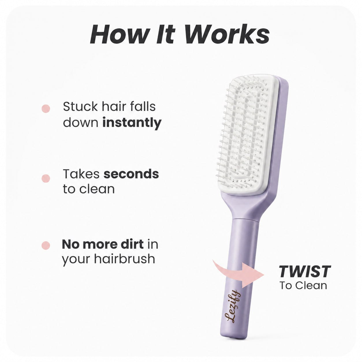 Self Cleaning Hair Brush